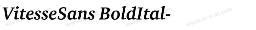 VitesseSans BoldItal字体转换